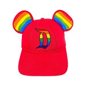 Disney Parks Mickey Mouse Ear Baseball Hat Cap Rainbow LGBTQ Gay Pride Adult